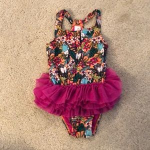 Cat & Jack parrot print tutu bathing suit